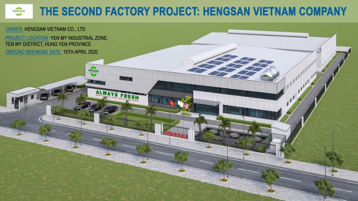 Hengsan Việt Nam khởi công xây dựng Nhà máy thứ hai: HENGSAN NATURE FOOD